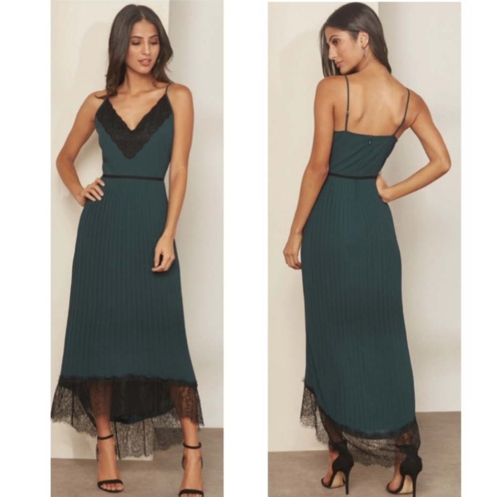 J.Crew Grand Rapids Pleated Lace Trim Dress